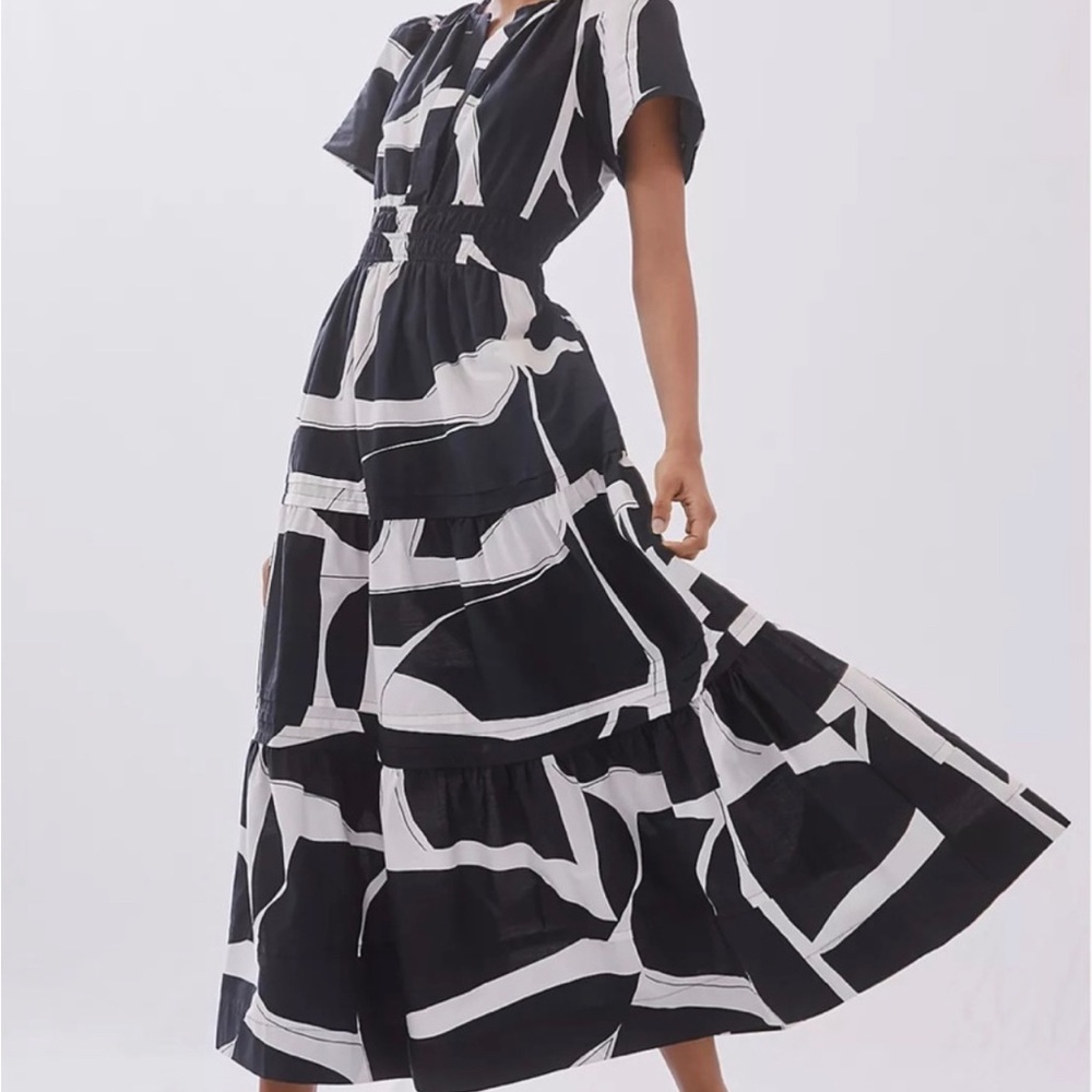 Anthropologie Somerset Maxi Dress M Black & White